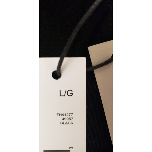 NWT T TAHARI RIBBED KNIT MIDI SKIRT BLACK LARGE - Picture 6 of 9